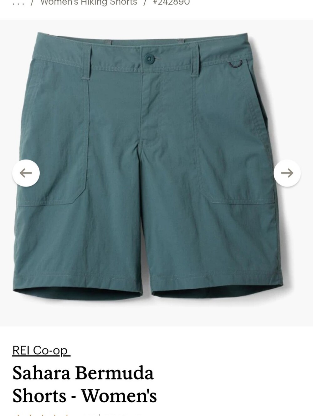 REI Co-op Sahara Bermuda Shorts Womens 18W Stone Blue
